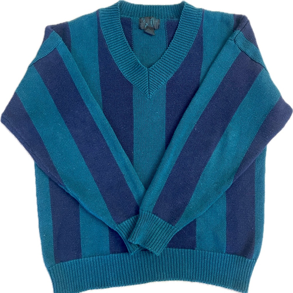 Men’s colorblocked striped sweater